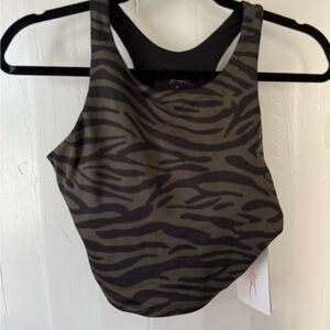 X by Gottex Zebra Print Crop Top size medium